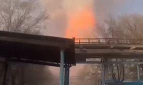 Таразда фосфор қоймасында жойқын жарылыс болды