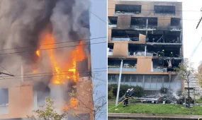 Жилой дом загорелся при съёмках рэп-клипа во Франции