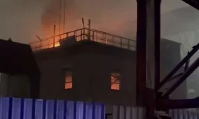 Пожар произошел на свинцовом заводе  в Усть-Каменогорске