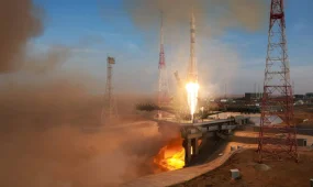 На Байконуре запуск "Союза" повредил стартовую площадку