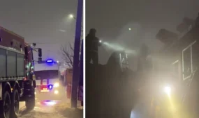 Гостиница загорелась в Астане