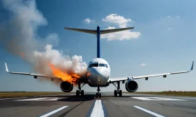 Самолёт загорелся на взлётной полосе в аэропорту Сан-Паулу: 180 пассажиров эвакуируют