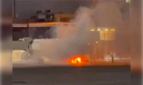 Бразилияда жолаушылар ұшағы өртенді