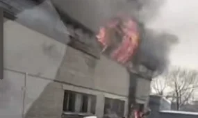 Цех по производству биг-бэгов загорелся в Усть-Каменогорске