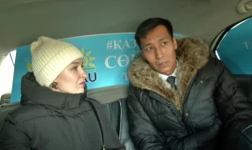 Необычное такси помогает учить казахский язык жителям Темиртау