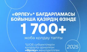 Президент Жолдауын іске асыру: «Өрлеу» бағдарламасы бойынша кәсіпкерлердің 1700 жобасына қолдау көрсетілді