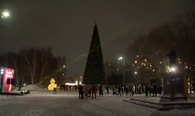 В Астане зажгли главную елку в парке Ататюрка