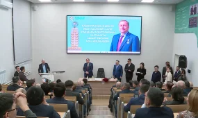 Аудиторию в честь Героя Труда Казахстана открыли в КазАТУ имени С.Сейфуллина