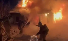 Рудныйда ғимарат өртеніп, бір адам жанып кеткен