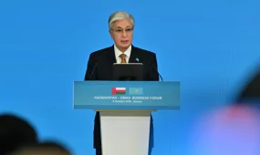 Президент выступил на казахско-оманском бизнес-форуме