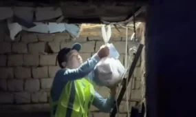 Қазығұртта кейуананың үйін жөндеп жатқан еріктілер шатырдан қап-қап ақша тауып алды