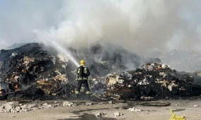 170 тонн хлопка загорелись на предприятии в Туркестанской области