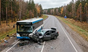 Семья погибла при столкновении с автобусом, двое детей выжили