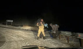 Трое туристов из-за холода не смогли спуститься с гор Алматы