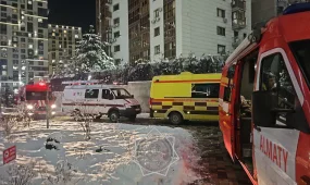 Крупный жилой комплекс горит в Алматы