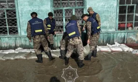 В Таразе усилены меры по предупреждению паводков после обильного снегопада