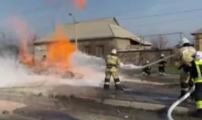 Шымкентте газ құбырынан өрт шықты