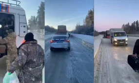 Полиция спасла пассажиров автобуса на трассе в Акмолинской области (ВИДЕО)