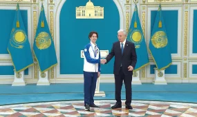 Президент наградил олимпийского чемпиона Михаила Шайдорова орденом "Барыс" II степени
