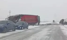 СҚО-да екі жүк көлігі соқтығысып, бір жүргізуші мерт болды