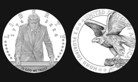 АҚШ-та Трамп бейнеленген меретойлық алтын монета жасалып жатыр