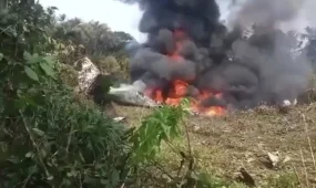 В Колумбии разбился военный самолёт с 110 людьми на борту