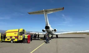 Егіздер тікұшақпен жеткізілді