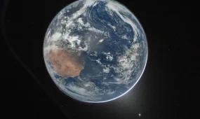 Фото дня: снимок Земли сделали с летящего к Луне «Ориона»