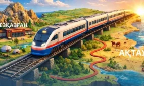 1 сәуірден бастап Ұлытау мен Маңғыстауды жалғайтын тікелей пойыз қатынай бастады