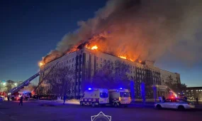 Здание областного акимато горит в Актобе