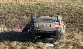 ДТП с опрокидыванием устроил молодой водитель в Костанайской области