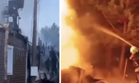 База отдыха загорелась в Костанайской области