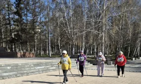 «Бодрый шаг»: дружеское состязание по скандинавской борьбе провели в Костанае