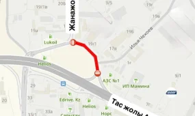Астанада Жаңажол көшесінен Алаш тасжолына дейінгі аралық уақытша жабылады