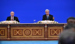 Президенты Казахстана и России провели брифинг для представителей СМИ