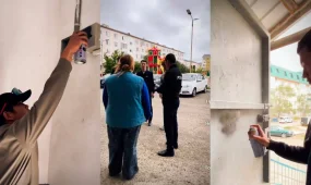 Атырауда есірткіге қарсы айлық аясында заңсыз граффити жазулары жойылды