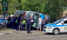 Сразу два  ДТП с участием полицейских машин произошли в Костанае
