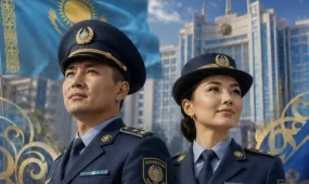 Казахстанские полицейские отмечают профессиональный праздник