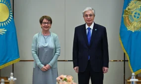 Глава государства принял президента Европейского банка реконструкции и развития Одиль Рено-Бассо
