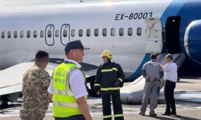 Қырғызстанда 181 жолаушы отырған ұшақтың шассиі сынып кетті