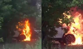 В Семее шестилетний ребенок случайно сжег чужой автомобиль