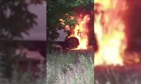 В Семее из-за детской шалости сгорел автомобиль