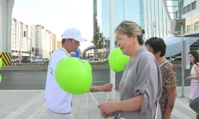 Партия «Байтақ» провела акцию «Зелёная ветка LRT» в Астане