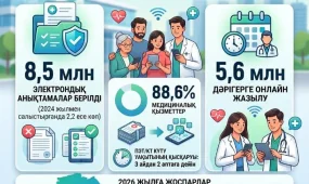8,5 млн электрондық анықтама және 5,6 млн онлайн қабылдауға жазылу: цифрландыру Қазақстанда медициналық көмекті алуды жеңілдетті