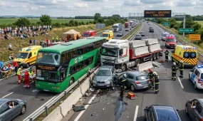 Автобус с туристами перевернулся на трассе: погибли 12 человек