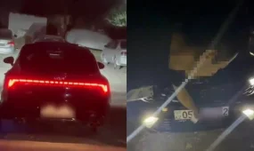 Жамбыл облысында көлік нөмірін әдейі қағазбен жапқан жүргізуші жауапқа тартылды