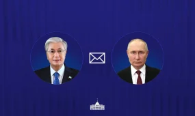 Глава государства направил поздравительную телеграмму Президенту России Владимиру Путину