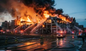 Восемь человек погибли при пожаре на текстильной фабрике