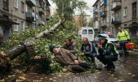 Пенсионер погиб после падения дерева в сквере