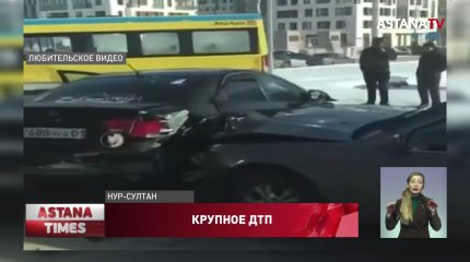 Пять машин столкнулись в столице